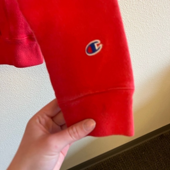 Champion Red Reverse Weave Hoodie - Picture 6 of 10